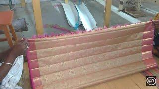 Saree folding technique by weavers | All self saree