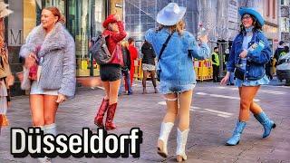 Düsseldorf city Germany / Carnival 2025 # beautifulgirl #walking tour 4K