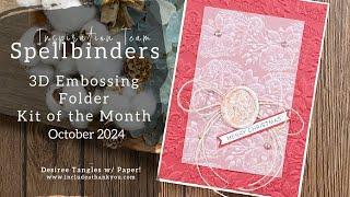 Use Vellum in Your 3D Embossing Folder! | Spellbinders Club Kit of the Month Oct 2024