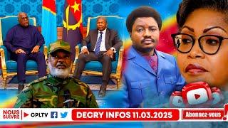 DECRY INFOS 11.3.25,FATSHI-LUANDA CHERCHE A NEGOCIER AVEC LE M23.MUTAMBA INSULTE SUMINWA:IDOTE