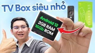 TV Box Android 12 SIÊU NHỎ GỌN, 2GB/16GB chỉ 480k: Lemon TV Mini