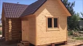 Довольный клиент! Обзор бани 3х4 м из сосны (рубка в чашу)