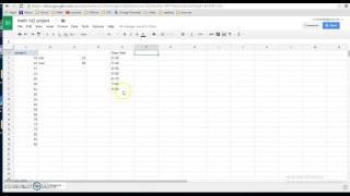 Use Google sheets to make frequency distribution for quantitative data