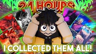 I COLLECTED THEM ALL (real) ! Spending 24 Hours in *NEW UPDATE 11!* - Roblox Anime Card Battle