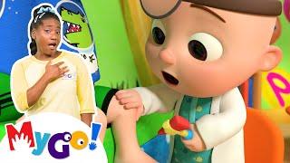 Doctor Checkup Song | CoComelon Nursery Rhymes & Kids Songs | MyGo! Sign Language For Kids