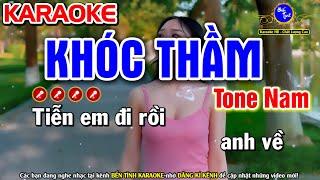 Khóc Thầm Karaoke Nhạc Sống Tone Nam ( Bản Chuẩn ) | Bến Tình Karaoke