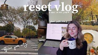 a cozy november reset vlog in nyc  plan with me, central park fall, cooking at home, life updates