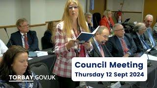 Torbay Council Meeting 12 Sept 2024