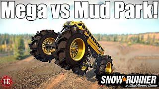 SnowRunner: MEGABUS vs ROCKRUNNER MUD PARK!! NOTHING STOPS IT!?