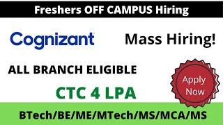 Cognizant Hiring | CTC 4 LPA | Off campus hiring | Process executive Role | Apply now |