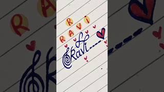 Bubble Name Ravi ️ || #shortsfeed #ytshorts #calligraphy #art #bubble