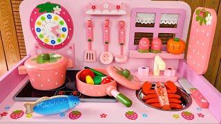 Satisfying with Unboxing Cute Wooden Kitchen PlaySet Toys Review | ASMR