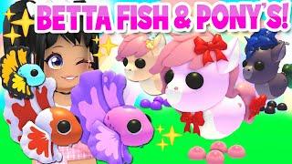 *NEW* BETTA FISH & PRETTY PONY'S 7 NEW PETS! in Adopt Me! (roblox)