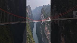 MOST THINNEST CABLE STAYED SUSPENSION BRIDGE || BEIPANJIANG RIVER BRIDGE #bridge #infrastructure