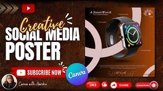 HOW TO DESIGN SOCIAL MEDIA POSTER ON CANVA #canvatutorial #canvadesign #design #canva #graphicdesign