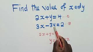 Find the value of x and y