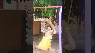 enjoying swings#viral #laddu #shortsfeed #funny