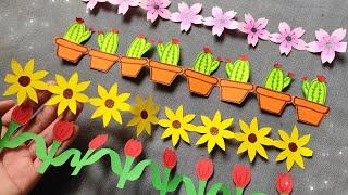 4 Easy Decorative Paper Chain ideas | Bulletin Board Border Design | Board Decoration Idea 4 School