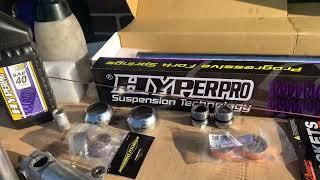 Harley Davidson FXR fork tubes upgrade Hyperpro springs  seals bushes @CustomCruisersLimited