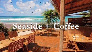 Outdoor Seaside Cafe Ambiente mit entspannter Jazzmusik und Ozeanwellen Sound #8