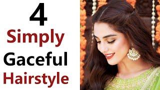 4 Simply Graceful hairstyle - New hairstyle 2023 with kurti | easy hairs | pony