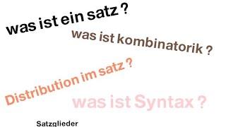 Syntax | was ist Syntax? / was ist kombinatorik?