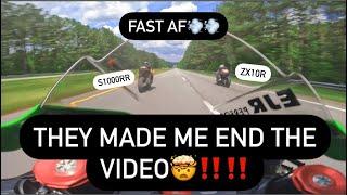 INSANELY FAST BMW S1000RR and KAWASAKI ZX10R DESTROYS ME!!! | ZX10R vs HAYABUSA vs GSXR1000R vs R1