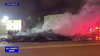 Raging Fire Reduces House to Rubble on South Orange Avenue in Newark NJ