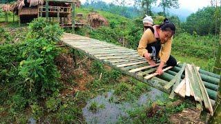 FULL VIDEO: 180 Days Single Mother alone built a Bamboo Bridge & a New Bamboo House