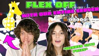 FLEX OFF BATTLE *VS* OUR ENTIRE SERVER in ADOPT ME! (Roblox Adopt Me)