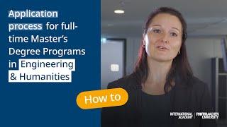 How to apply - Engineering Master's Programs at RWTH International Academy