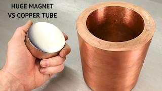 Defying Gravity - HUGE Neodymium Magnet vs Copper Tube Experiment - The Power of Lenz's Law!