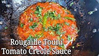 Rougaille Touni (Roti, Dhalpuri, Puri) | Mauritian Plain Tomato Creole Sauce