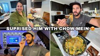 SURPRISED MY INDIAN HUSBAND WITH HIS FAVORITE DISH! ‍ || MANI DID THE NOODLE DANCE!! 