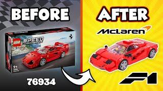 LEGO Speed Champions McLaren F1 MOC (76934)[248 pcs] Alternate Build for F40 | Instructions | TBB