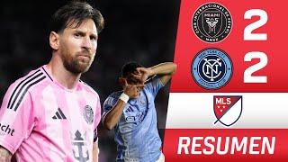 Con Lionel MESSI AL RESCATE, INTER MIAMI logró empatar vs New York City FC en el inicio de la MLS