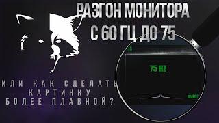 разгон монитора с 60 до 75 ГЦ или как сделать картинку более плавной в pubg/warzone и других играх.