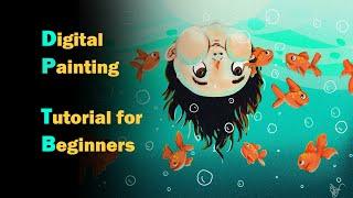 Digital Painting  tutorial for Beginners .  By- Poulami Sharma