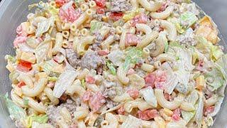 Big Mac pasta salad, damn delicious