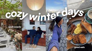 NYC WINTER DAYS | finding balance, run club, baking, broadway show & home updates