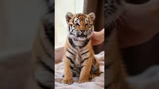 Can Tigers Enjoy Petting Like Cats? #tiger#shorts#nature#funny#cute