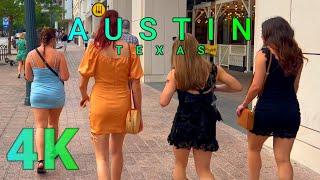 Austin Downtown Walk Part 1/2, Texas USA 4K - UHD