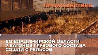 Во Владимирской области 7 вагонов грузового состава сошли с рельсов