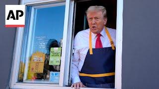 Trump works fry station at McDonald's in Pennsylvania