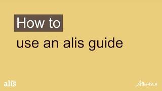 Alis Training - How to use an alis guide