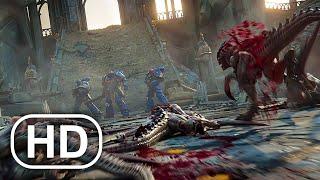 WARHAMMER 40K Ultramarines Vs Aliens Battle Scene (2023) 4K ULTRA HD