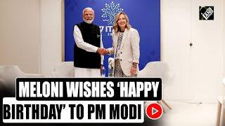 Italian PM Giorgia Meloni extends wishes to PM Modi on his 74th birthday