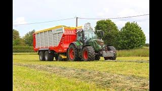 Une Pottinger Jumbo 8470 à l'herbe /Fendt724/ ETA Rosec