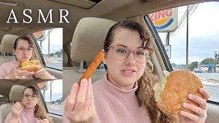 ASMR BURGER KING WHOPPER AND CHEESESTICKS CAR MUKBANG 먹방 |  Eating Sounds | Ceazam Eats